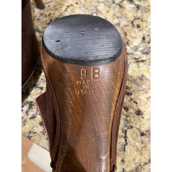 Shoes - clogs WoodHigh heel  Michael Kors chocolate brown suede size 9 - Picture 5 of 5